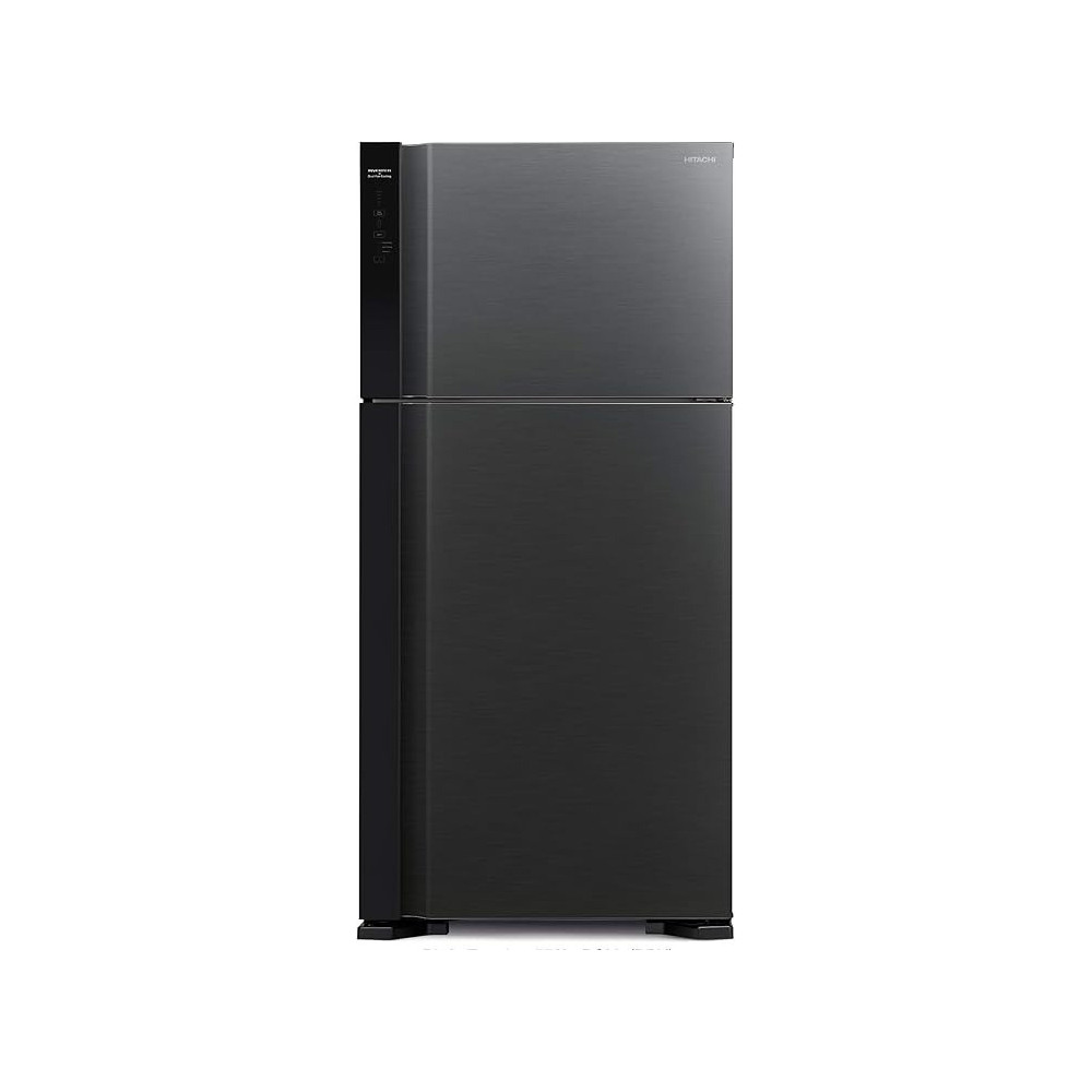 Hitachi 760L Gross, Net 550L, Top Mount Double Door Refrigerator, Touch Screen Control, Movable Twist Ice Tray, Black, RV760PUK7K1BBK