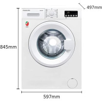 Nikai 6 Kg Front Load Washing Machine With Silent Operation, Quick Wash And Auto Imbalance Sensor, 800 Rpm, NWM600FT/FN7, White