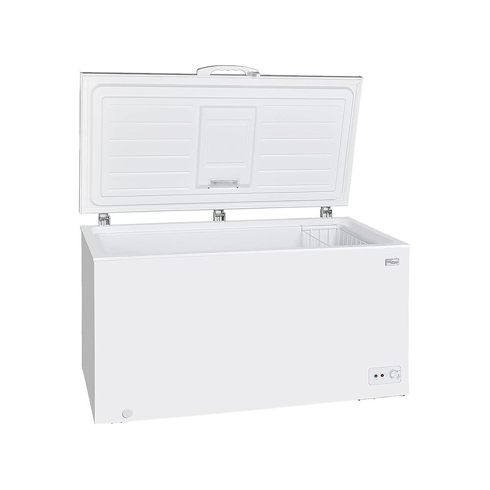 Super General Chest-Freezer 550 Liter Gross Volume, SGF-544-Mn1, White, Rectangular Deep-Freezer With Sliding Glass Door, Lock And Key, Wheels, 130 x 67 x 84 Cm