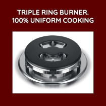 Ariston 90 x 60 Cm Freestanding Cooker, Full Gas Cooking Range-5 Burners With 1 Triple Crown Sabaf, One Hand Automatic Ignition, Full Safety, Skewer Turnspit, Matt Finish Grids, Maxi-Oven, AM9GM1KMx/MEA