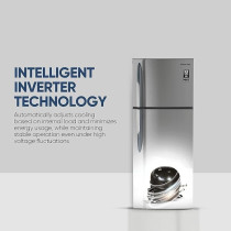 Nikai 425L Gross/254L Net, Double Door Top Mount Refrigerator, No Frost Fridge, Glass Shelves, R600A Refrigerant, Best For Home And Office, NRF425FSS