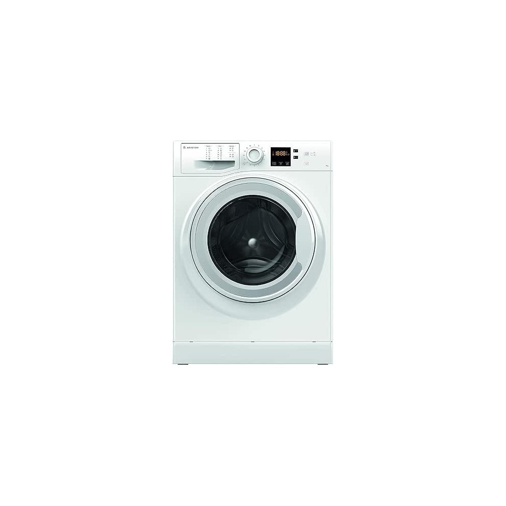 Ariston 7Kg Front Load Washing Machine, 1000 Rpm, 12 Programs, Fully Automatic Washer, Digital Led Display, Child Lock And Foam-Control, Self Cleaning Pump, White, NS703UWGCC