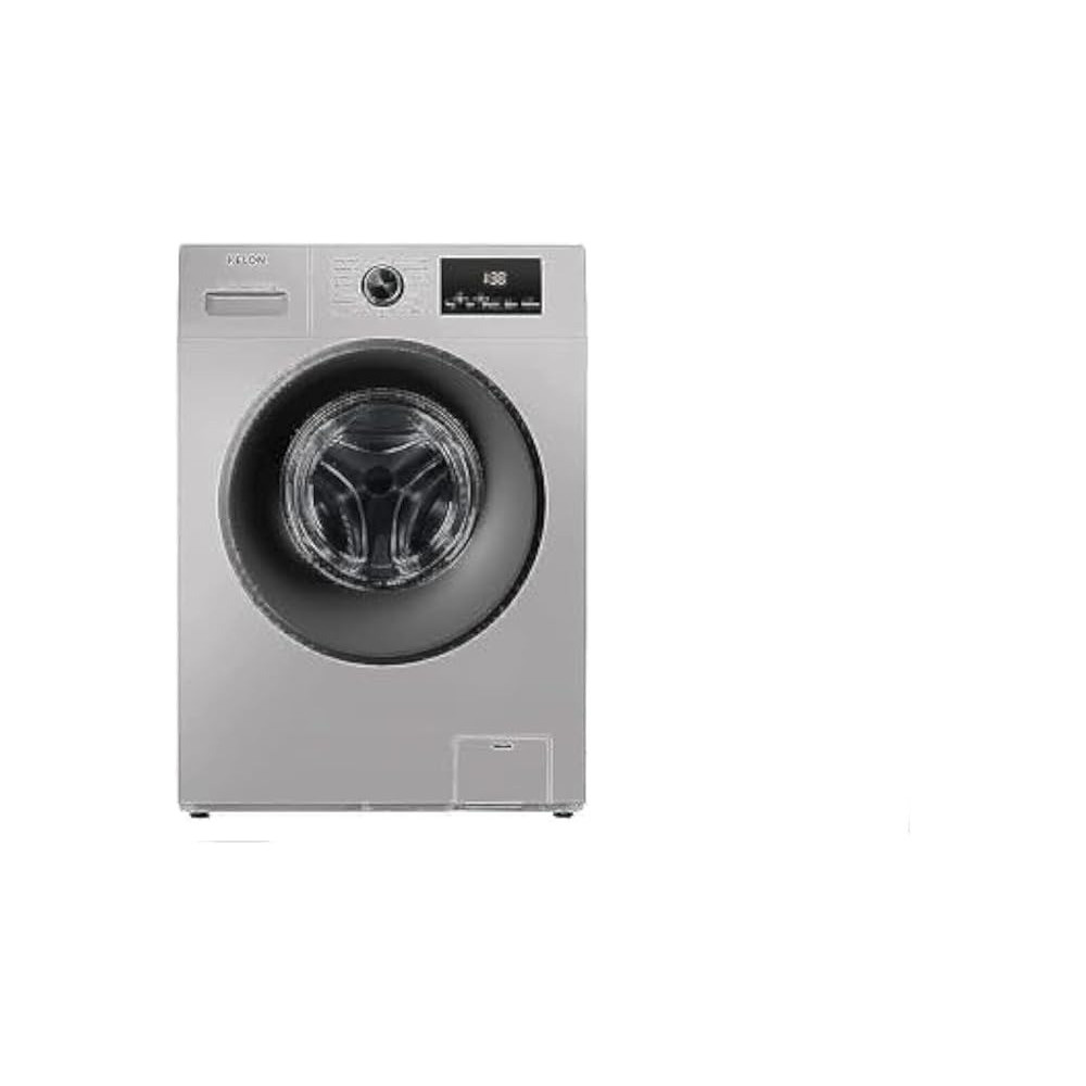 Kelon 7Kg Front Load Washing Machine 1200 Rpm, 16 Programs Fully Automatic, Screen Control Panel With Smart Light Indication, Delay Start And Child Lock, Silver, KWFP7012MS