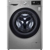 Lg 10 Kg Washer And 7 Kg Dryer Front Load Ai Dd Steam Bigger, 1400 Rpm, Silver, F4V5RGP2T