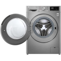 Lg 10 Kg Washer And 7 Kg Dryer Front Load Ai Dd Steam Bigger, 1400 Rpm, Silver, F4V5RGP2T