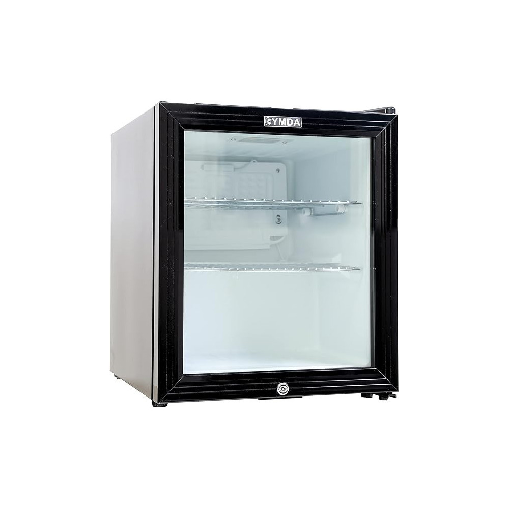 Ymda YCC60G Mini Glass Door Fridge, Black