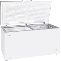 Super General Chest-Freezer 640 Liter Gross Volume, SGF-644-H, White, Rectangular Deep-Freezer, Sliding Glass Door, Lock And Key, Wheels, 166 x 67 x 84 Cm