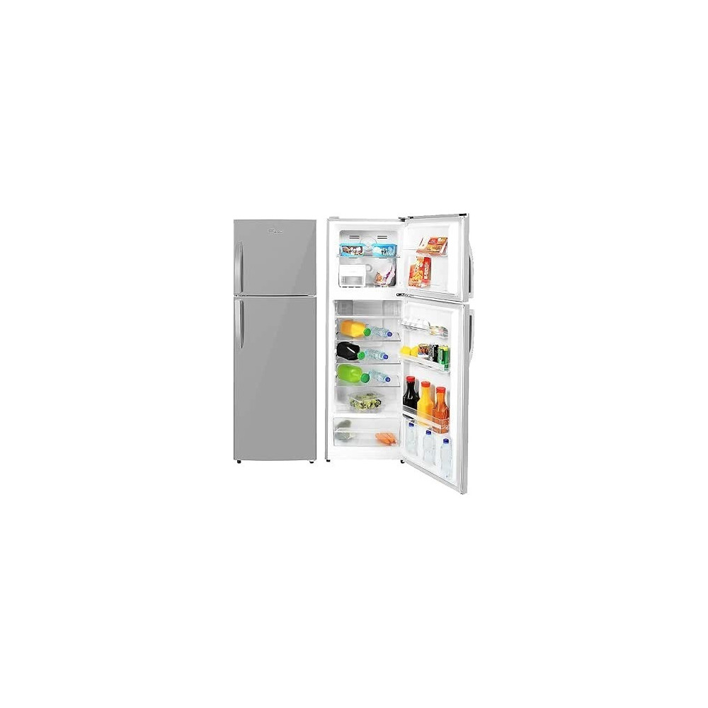 Super General 360 Liters Gross Compact Double Door Refrigerator-Freezer, No-Frost, Led-Light, Inox, SGR-360I