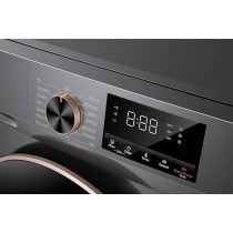 TCL 10Kg Front Load Washing Machine, 1200 Rpm, Direct Drive Inverter Motor, 15 Programs, Drum Clean, Delay Start, Child Safety Lock, Honeycomb Drum, Dark Grey, P210FLG