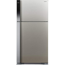 Hitachi 601L Gross, Net 550L, Top Mount Double Door Refrigerator, No Frost Fridge, Inverter Control Dual Fan Cooling Touch Screen Control, RV710PUK7KBSL, Silver