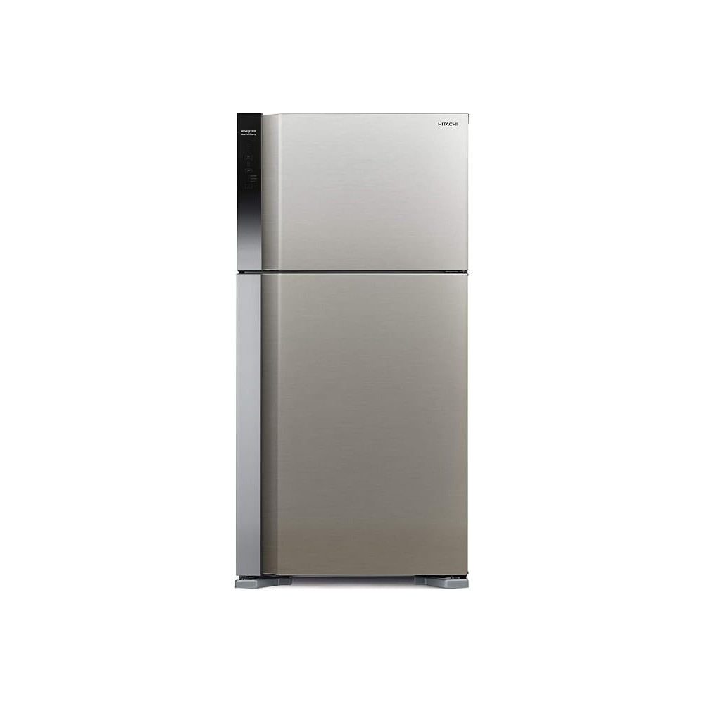 Hitachi 601L Gross, Net 550L, Top Mount Double Door Refrigerator, No Frost Fridge, Inverter Control Dual Fan Cooling Touch Screen Control, RV710PUK7KBSL, Silver