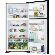 Hitachi 601L Gross, Net 550L, Top Mount Double Door Refrigerator, No Frost Fridge, Inverter Control Dual Fan Cooling Touch Screen Control, RV710PUK7KBSL, Silver