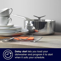 Electrolux Freestanding Dishwasher 60Cm, 13 Place Settings, 6 Programs, Inverter Motor, Fully Automatic With Advanced Airdry Technology, Sensor Control, Low Noise Level, Delay Start, ESF5513LOX, Silver