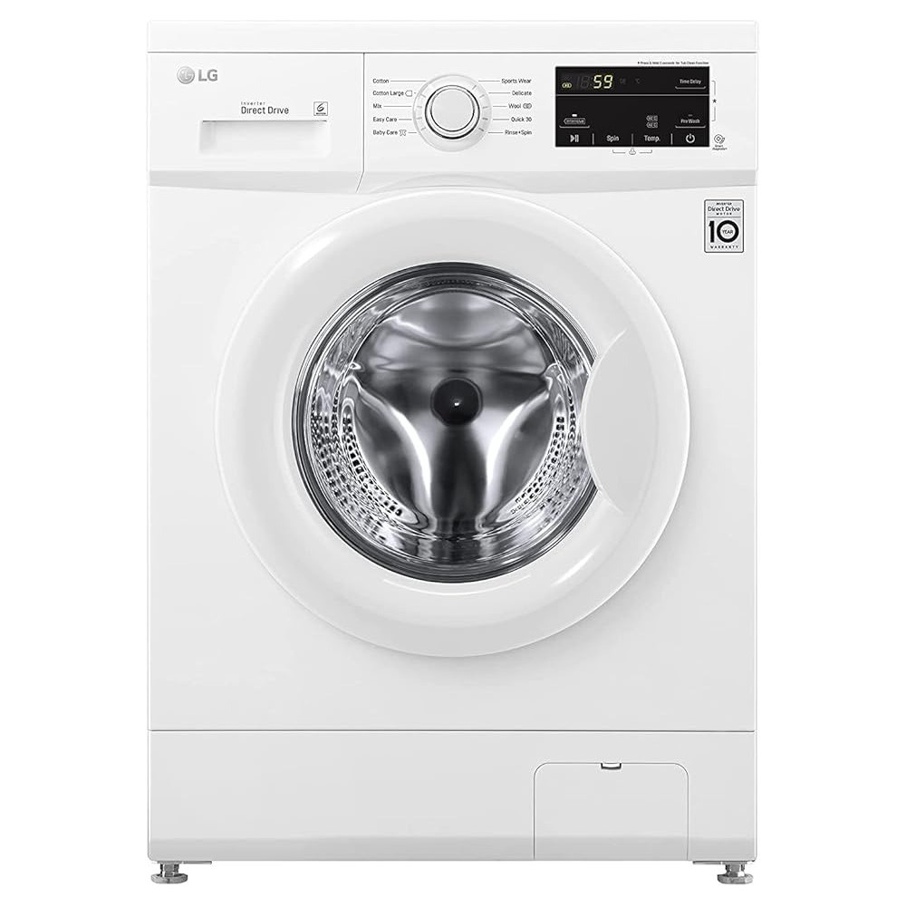 Lg 7 Kg 1000 Rpm Direct Drive Motor Front Load Washing Machine, White, FH2J3QDNP0