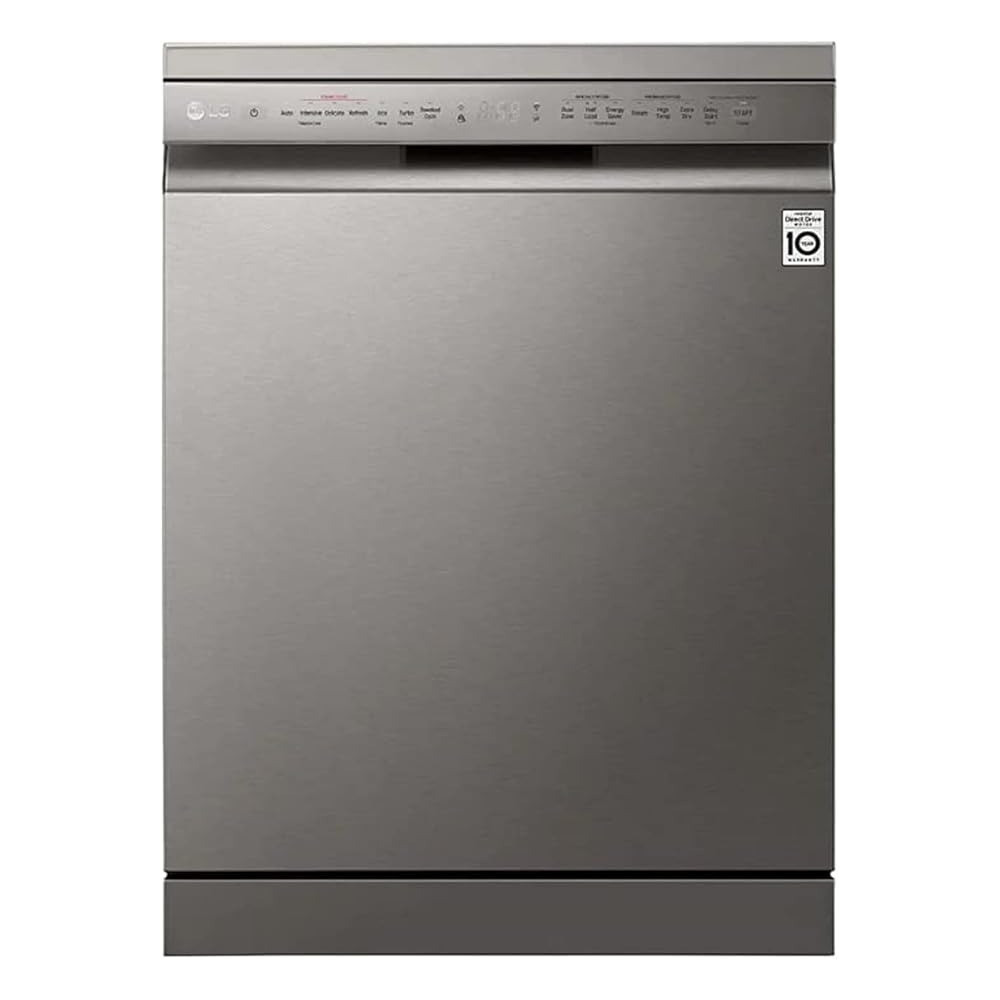 Lg Quad Wash Steam Dishwasher Stainless Steel Place Settings 14 Number Color Silver, DFB425FP (International Version)