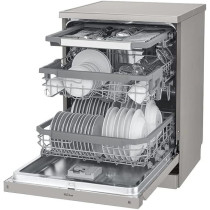 Lg Quad Wash Steam Dishwasher Stainless Steel Place Settings 14 Number Color Silver, DFB425FP (International Version)