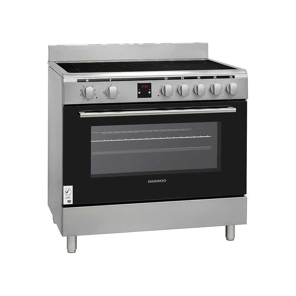 Daewoo Ceramic Cooker, 90 x 60Cm, 65L Electric Oven With Convection Fan, DCC-S965HF