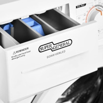 Super General 6 Kg Front Loading Washing Machine 6100-NLED, 1000 Rpm Washer, Energy-Saving, White, 23 Programs