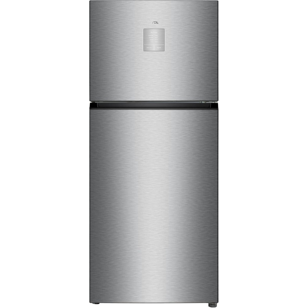 TCL 550L Double Door Refrigerator, No Frost, Electronic Touch Display, Humidity Crisper Control, Twist Ice Maker, Max Space, LED Light, Inox Finish, P550TMN