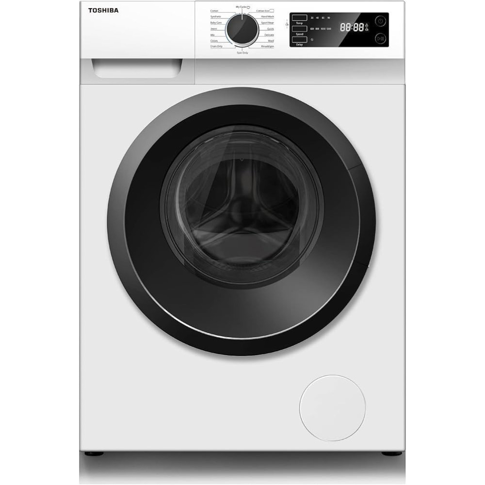 Toshiba 8 Kg, 1200 Rpm 16 Programs Front Load Washing Machine With Eco Cold Wash, TW-H90S2A, White