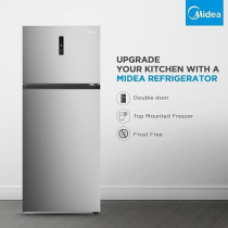 Midea 720L Gross Top Mount Double Door Refrigerator, 2 Doors Frost Free Fridge With Smart Sensor And Humidity Control, Electronic Control, Silver, MDRT723MTE46D
