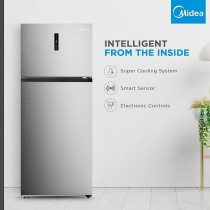 Midea 720L Gross Top Mount Double Door Refrigerator, 2 Doors Frost Free Fridge With Smart Sensor And Humidity Control, Electronic Control, Silver, MDRT723MTE46D