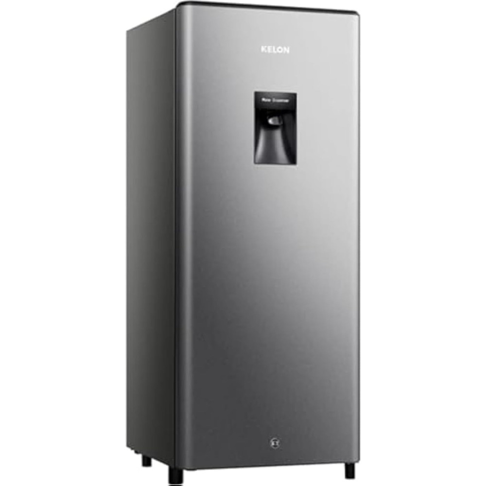 Kelon 240 Liter Refrigerator, Single Door Compact Silver, With Water Dispenser, Model KRS-24DRS