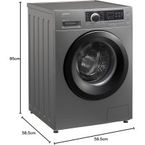 Hitachi 8Kg Front Load Washing Machine, 1200 Rpm, 16 Programs, Fully Automatic Washer, Intelligent Sensor System, LED Multifunctional Display, Tangle-Free Finish, Baby Care, Silver, BD80GE3CGXSL