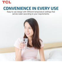 TCL Water Dispenser, Bottom Loading, UV-LED Light, Hot, Cold And Normal Water, 3 Faucets, Child Safety Lock, Silver, Best For Home, Kitchen,Office And Pantry, TY-LWYR96UT