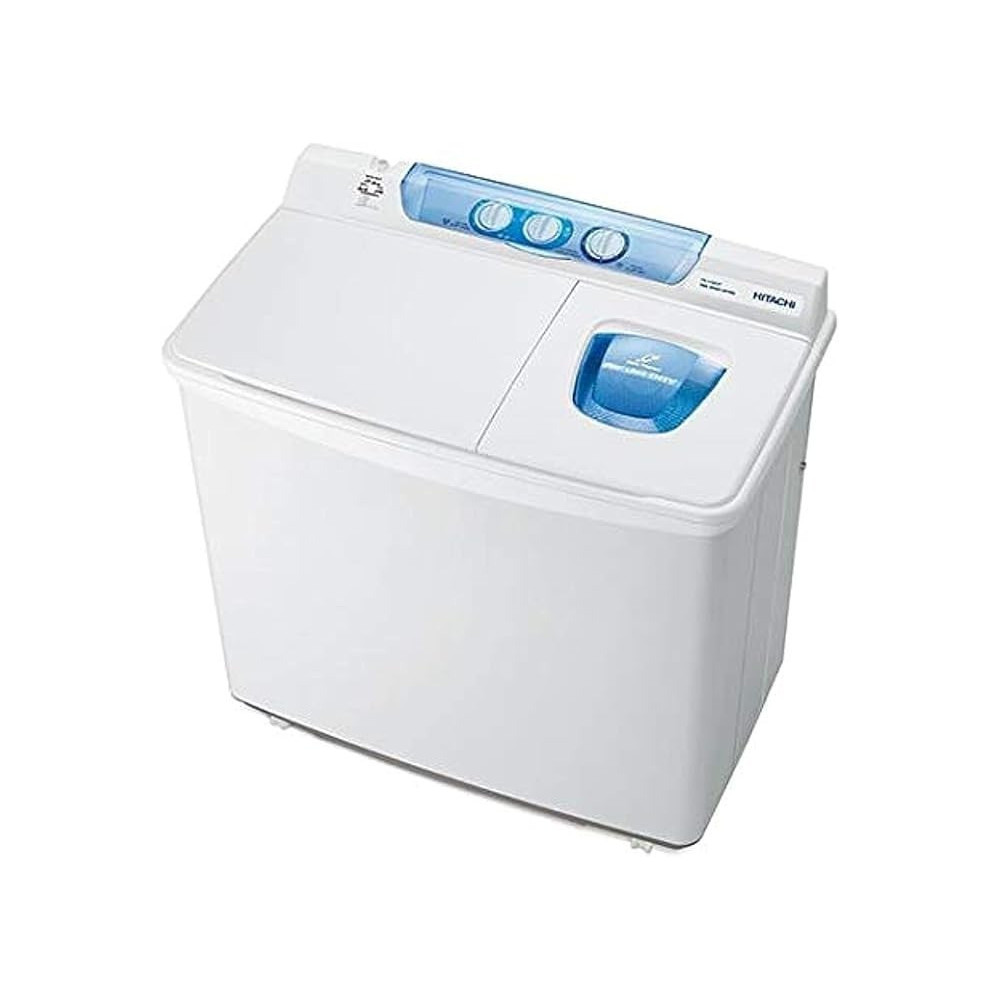 Hitachi 10.5Kg Twin Tub Top Load Washing Machine With Semi Automatic 9Kg Dryer Capacity, Air Jet Dry With Nano Titanium Filter, Dust Cover, Turbo Drying, 2-Way Wash Action, White, PS1100KJ3CGXWH