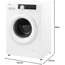 Hitachi 7Kg Front Load Washing Machine, 1200 Rpm, 16 Programs, Fully Automatic Washer, LED Multifunctional Display, Tangle-Free, Auto Power Off, Baby Care And Rapid 15 Program, White, BD70GE3CGXWH
