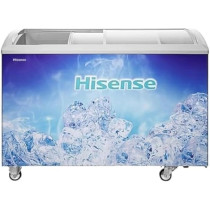 Hisense Sliding Door Freezer White 395 Litres Curved Glass, ICC394N4AWU