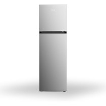 Krome 370L Gross, Top Mount Double Door Refrigerator, Automatic Defrost Freezer, A Plus Energy Efficiency, Big Capacity Fridge, Quick Cooling, Silver, KR-REF370T