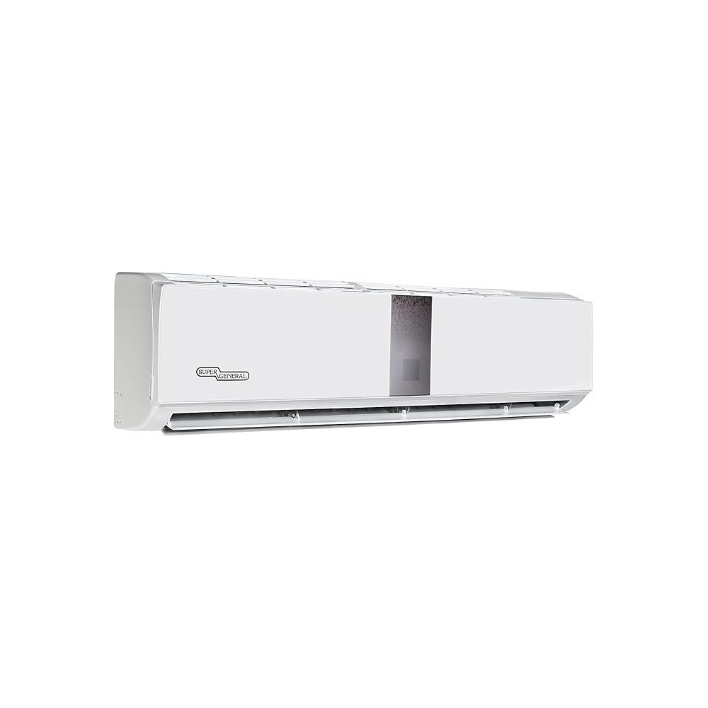 Super General 2 Ton Split Air Conditioner, 24000 Btu, Reciprocating Compressor, Auto Restart, Gold Fin, 4-Way Swing, SGS-260-HE, White, 115.5 x 41.5 x 31.5 Cm