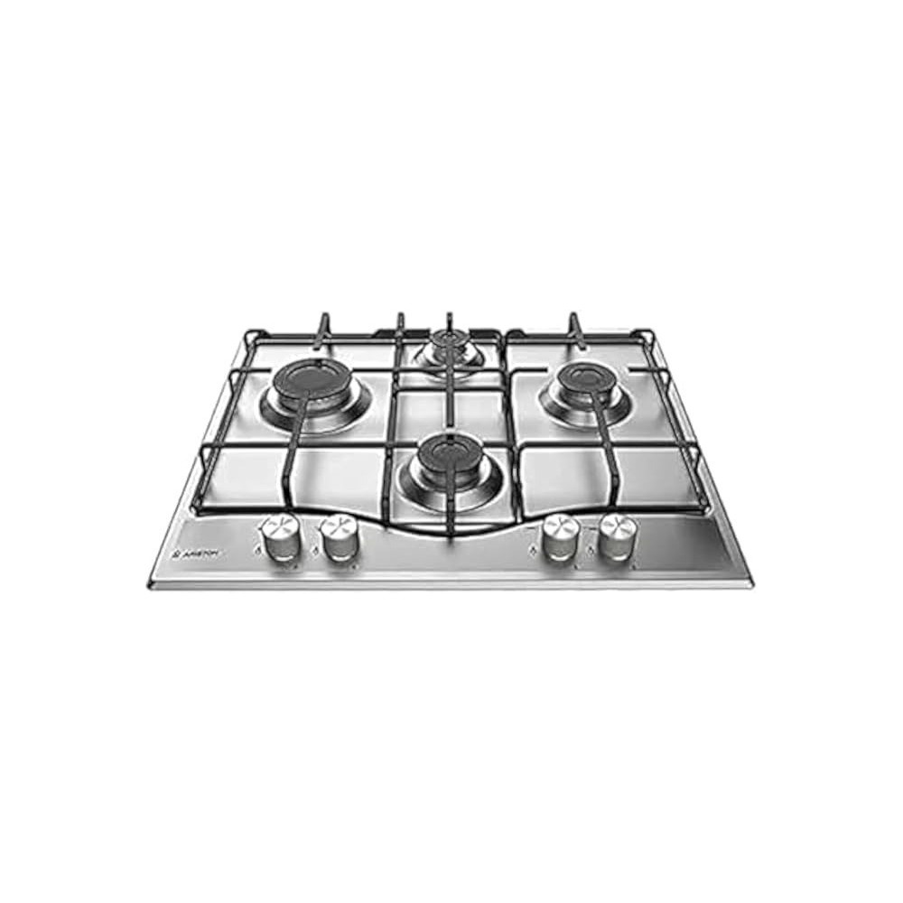 Ariston Built-In Gas Hob 60 Cm, Stainless Steel, Silver, Auto Ignition, Adjustable Flame Level For Better Cooking Result, 60 x 60 Cooker Hob, PCN642IXA
