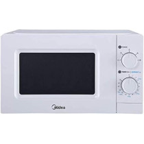 Midea 20 Liters Solo Microwave Oven with 5 Power Levels, 700W, Child-Safety-Lock, Defrost Function, 35 Minutes Timer, Fast Reheat, Push Button Door Opening, Good For Home And Office, White, MO20MWH