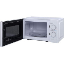 Midea 20 Liters Solo Microwave Oven with 5 Power Levels, 700W, Child-Safety-Lock, Defrost Function, 35 Minutes Timer, Fast Reheat, Push Button Door Opening, Good For Home And Office, White, MO20MWH
