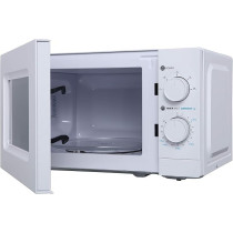 Midea 20 Liters Solo Microwave Oven with 5 Power Levels, 700W, Child-Safety-Lock, Defrost Function, 35 Minutes Timer, Fast Reheat, Push Button Door Opening, Good For Home And Office, White, MO20MWH