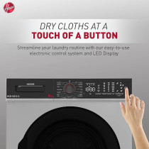 Hoover 8Kg Front Loading Tumble Dryer, 16 Programs, Condenser Type, Knob And Touch Control Panel , Delay Start, Child Lock, Freestanding, Silver, HCD-V812-S