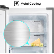 Hisense 356L Vertical Freezer No Frost, Multi Air Flow, Door Alarm for Temperature Alerts, FV356N4ASU, Silver