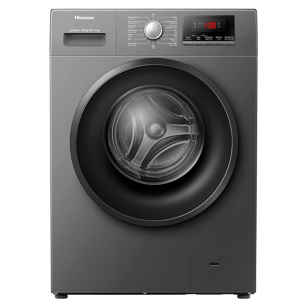 Hisense 8Kg Front Loading Washing Machine 1200 RPM, Silver WFPV8012EMT