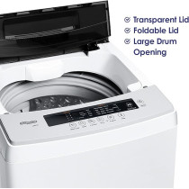 Super General 7 kg fully automatic Top-Loading Washing Machine, 8 Programs, 680 RPM, efficient Top-Load Washer with Child-Lock, LED Display, White, SGW-721