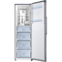 Nikai 400L Gross/265L Net, Upright Freezer with DC fan Motor, CFC-Free And Low Noise Cooling, High Bright LED, Temperature Control, Frost Free, Energy Efficient, Secure with Lock and Key, NUF400FSS, Silver