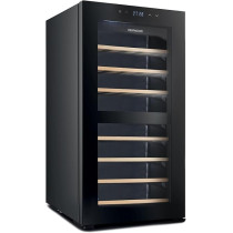 Kenwood Beverage Cooler 43 Bottles Wine Refrigerator With Dual Temperature Zone, Double Glass Door, Blue Light, Smart Control BCW43.000Bk, Black