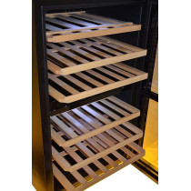 Kenwood Beverage Cooler 43 Bottles Wine Refrigerator With Dual Temperature Zone, Double Glass Door, Blue Light, Smart Control BCW43.000Bk, Black