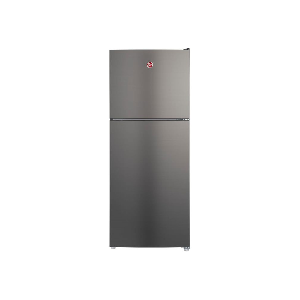 Hoover 386 Liters Top Mount Dual Inverter Refrigerator, Reversible Door,Fast Cooling System, Twisted Ice Make, 50/60 Hz, HTR-M386-S, Grey