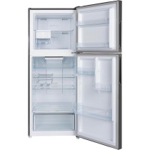 Hoover 386 Liters Top Mount Dual Inverter Refrigerator, Reversible Door,Fast Cooling System, Twisted Ice Make, 50/60 Hz, HTR-M386-S, Grey