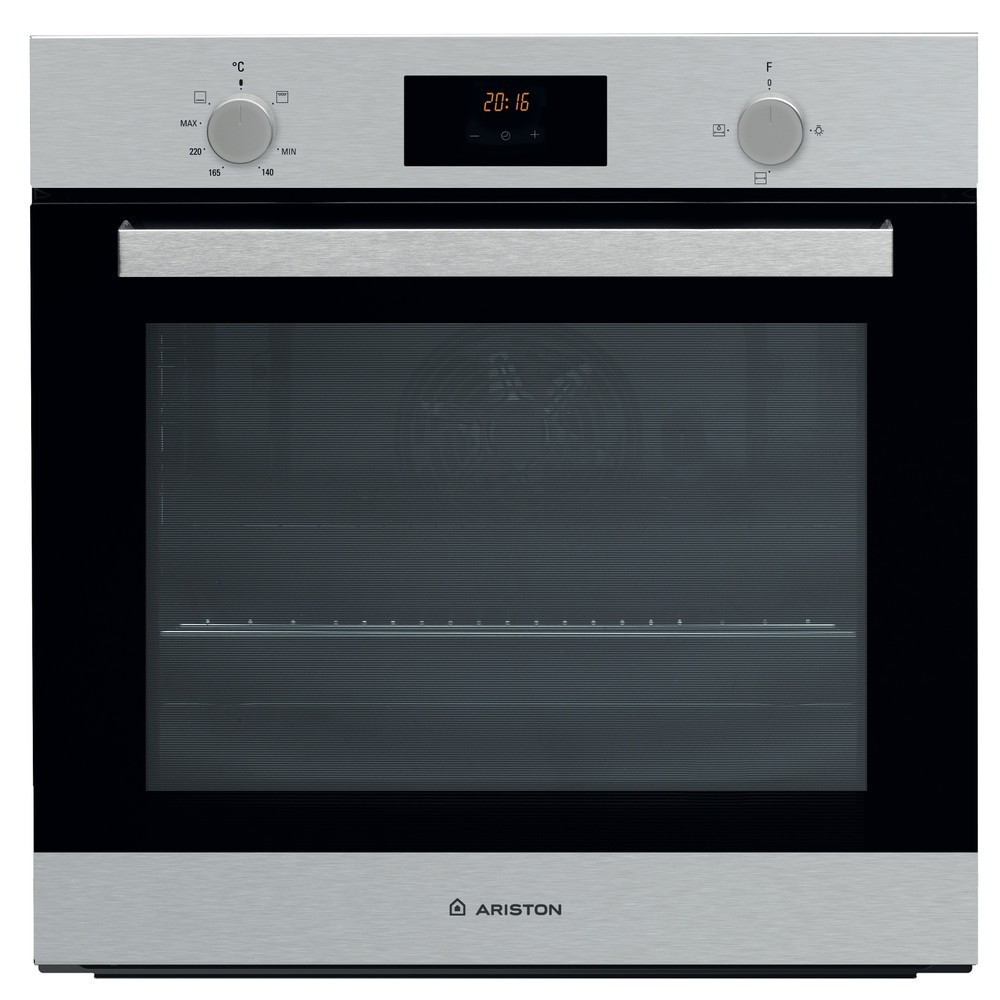 Ariston Built In 60cm Oven Gas And Electric Combination, Mechanical And Electronic Controls, Conventional Functions, Inox, GS33Y430IXA