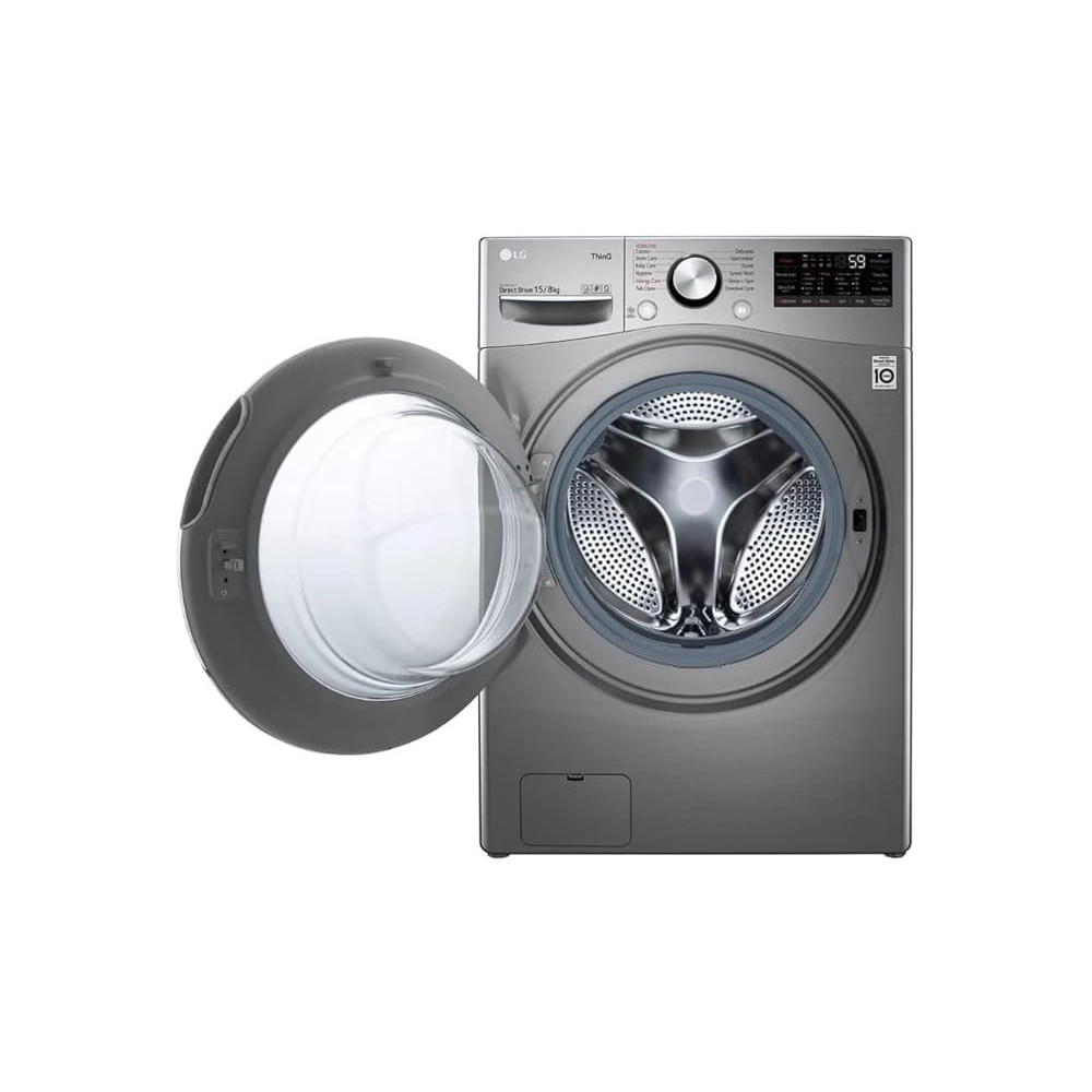 LG 15 Kg Washer And 8 Kg Dryer Front Load, Direct Drive Motor 1400 RPM