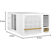 Super General 2 Ton Window Air Conditioner, 24000 BTU, Rotary compressor, SGA-25-HE, White, 74.6 x 81.5 x 51.5 cm